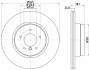 8DD355129321 Диск тормозной (задний) BMW X5 (E70/F15/F85) 4.8-5.0/3.0d 06-13 (345x24) HELLA підбір по vin на Brocar