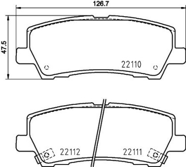 8DB355036441 Klocki ham. tył FO USA HELLA подбор по vin на Brocar