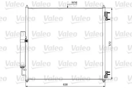 814053 Конденсатор, Кондиціонер VALEO підбір по vin на Brocar