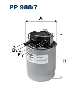 PP9887 Фильтр топливный FILTRON підбір по vin на Brocar