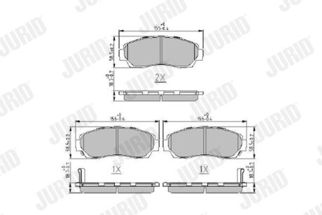 573913J KLOCKI HAM./PRZ/ HONDA CR-V V 2.0 18- JURID підбір по vin на Brocar