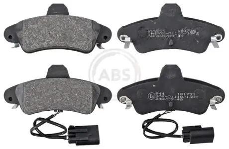 37498 Комплект тормозных колодок, дисковый тормоз A.B.S. подбор по vin на Brocar