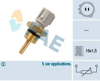 32590 Датчик температури охолоджувальної рідини FAE підбір по vin на Brocar