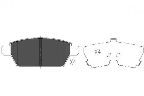 KBP4554 PARTS MAZDA Тормозные колодки задн.Mazda 6 2.3 KAVO підбір по vin на Brocar