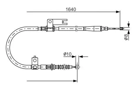 1987482154 Трос ручного тормоза зад. лев. 323 -4 BOSCH подбор по vin на Brocar