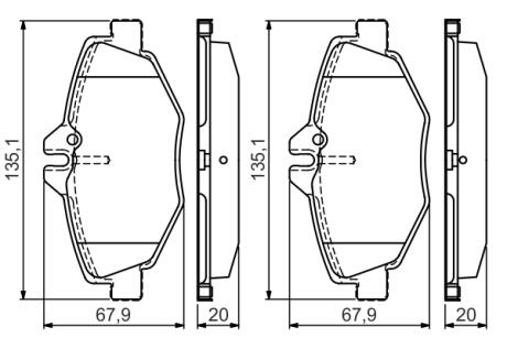 0986495433 Торм. кол. пер. W211 E-klasa 02- с датч. BOSCH підбір по vin на Brocar