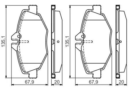 0986495433 Торм. кол. пер. W211 E-klasa 02- с датч. BOSCH підбір по vin на Brocar