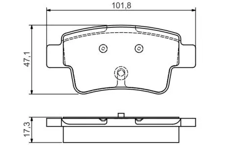 0986495111 Гальмівні колодки задн.Grande Punto 05- BOSCH підбір по vin на Brocar