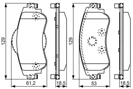 0986495304 Торм.колодки передн. C4 09- BOSCH подбор по vin на Brocar