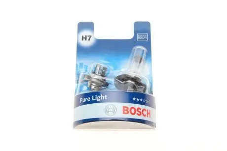 1987301411 Лампа розжарювання H7 12V 55W PX26d Pure Light (компл. 2шт) (вир-во Bosch) BOSCH підбір по vin на Brocar