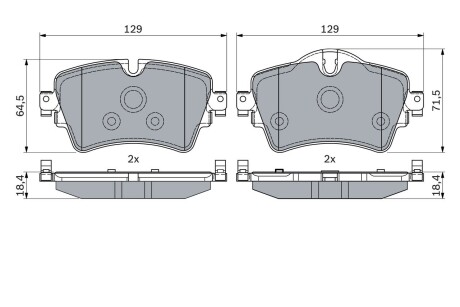 0986494809 Колодки торм пер. MINI Cooper 13- BOSCH підбір по vin на Brocar