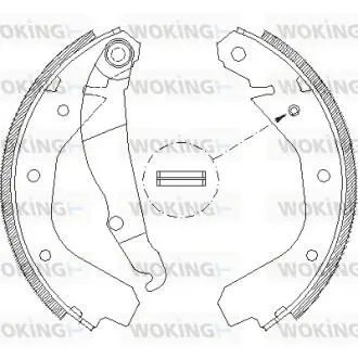 Z408800 Колодки гальмівні барабанні WOKING підбір по vin на Brocar