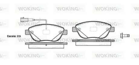 P959312 Колодки гальмівні WOKING підбір по vin на Brocar