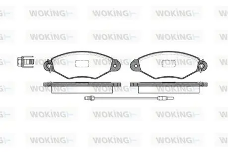 P743301 Колодки гальмівні WOKING підбір по vin на Brocar