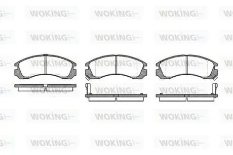P254302 Колодки гальмівні WOKING підбір по vin на Brocar