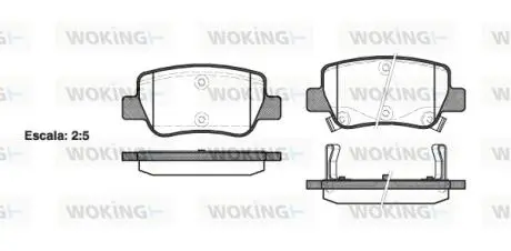 P1503302 Колодки тормозные WOKING подбор по vin на Brocar