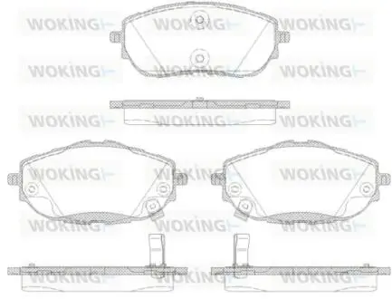 P1461302 Колодки тормозные WOKING подбор по vin на Brocar