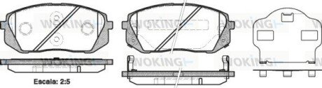 P1202302 Колодки тормозные WOKING подбор по vin на Brocar