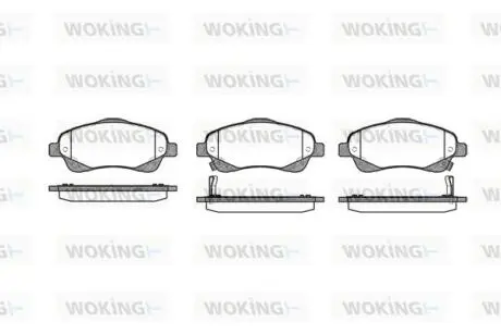 P1146302 Колодки тормозные WOKING подбор по vin на Brocar