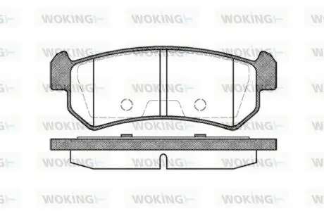 P1148300 Колодки гальмівні WOKING підбір по vin на Brocar
