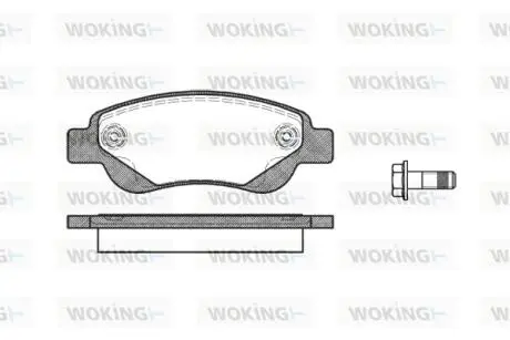 P1077300 Колодки гальмівні WOKING підбір по vin на Brocar