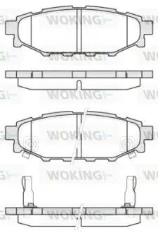 P1036312 Колодки тормозные WOKING подбор по vin на Brocar
