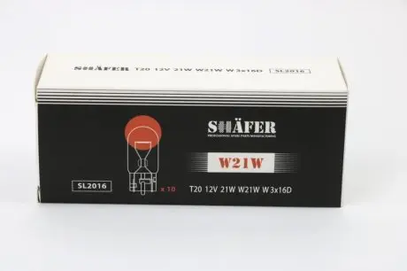 SL2016 Лампа W21W 12V 21W W3x16d SHAFER підбір по vin на Brocar