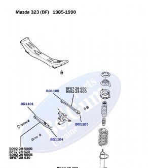 BG1104 Сайлентблок рычага (заднего/снаружи) Mazda 323 85-93 (поперечного) BELGUM підбір по vin на Brocar