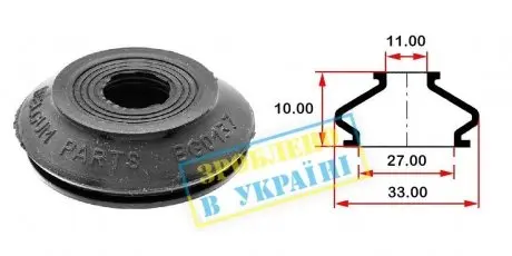 BG0137 Пильник опори кульової рульового наконечника (універсальний) (27х11x10) BELGUM підбір по vin на Brocar