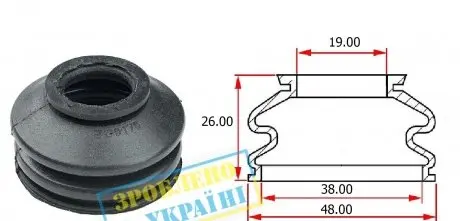 BG0170 Пильник опори кульової Ford Fusion 13-19 (США) BELGUM підбір по vin на Brocar