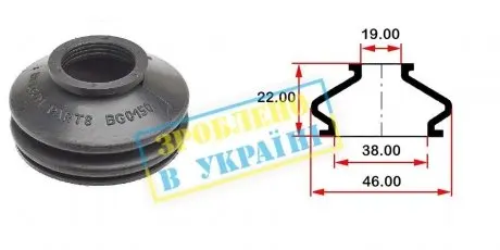 BG0150 Пыльник опоры шаровой рулевого наконечника (20х38) BELGUM подбор по vin на Brocar