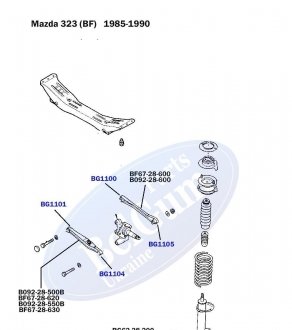 BG1101 Сайлентблок рычага (заднего) Mazda 323/626, 85-94 (d=14mm) (поперечного) BELGUM підбір по vin на Brocar