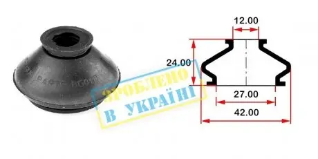 BG0117 Пильник опори кульової рульового наконечника (універсальний) (12х27x24) BELGUM підбір по vin на Brocar