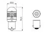 1987301518 Автолампа світлодіодна (P21W 12V 1W LED 4000K WARM) BOSCH підбір по vin на Brocar