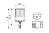1987301525 Автолампа светодиодная (W21/5W 12V 2,5W LED RED) BOSCH підбір по vin на Brocar