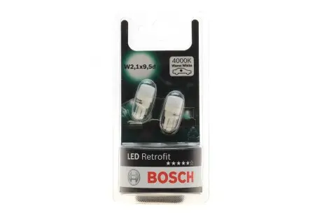 1987301506 ЛАМПА 12V 1W W5W LED RETROFIT WARM (БЛІСТЕР 2 ШТ) (Вир-во BOSCH) BOSCH підбір по vin на Brocar