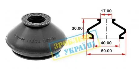BG0136 Пильник опори кульової рульового наконечника (універсальний) (40х17x30) BELGUM підбір по vin на Brocar