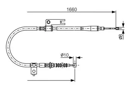 1987482153 Трос ручного тормоза зад. прав. 323 -04 BOSCH подбор по vin на Brocar