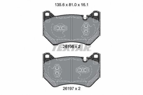 2619601 Колодки тормозные (передние) Audi Q5 19- (Brembo) TEXTAR підбір по vin на Brocar