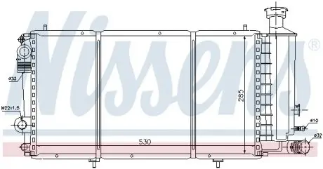 61357 Радиатор, охлаждение двигателя NISSENS подбор по vin на Brocar