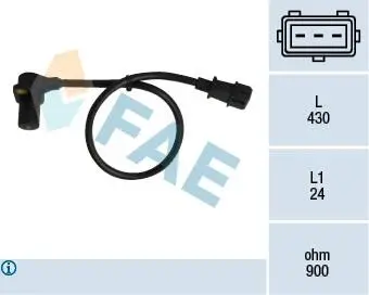 79054 Датчик колінчастого вала, Датчик частоты вращения, управление двигателем FAE підбір по vin на Brocar