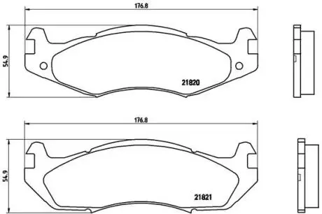 P37001 Комплект тормозных колодок, дисковый тормоз BREMBO подбор по vin на Brocar