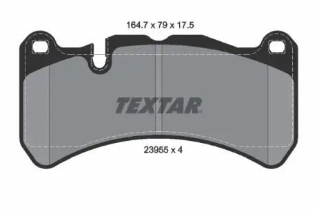 2395501 Комплект тормозных колодок, дисковый тормоз TEXTAR підбір по vin на Brocar