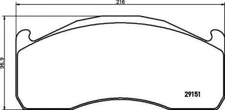 2915102 Комплект гальмівних колодок, дискове гальмо TEXTAR підбір по vin на Brocar