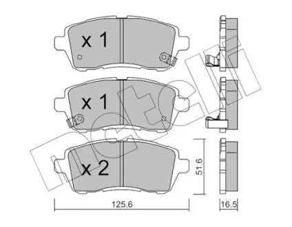 2207931 Колодки гальмівні (передні) Ford Fiesta VI 08-/Mazda 2 07-15/Subaru Justy 07- METELLI підбір по vin на Brocar
