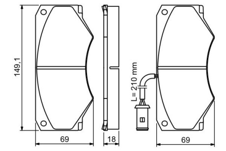 0986494301 Тормозные колодки, дисковый тормоз (набор) BOSCH підбір по vin на Brocar