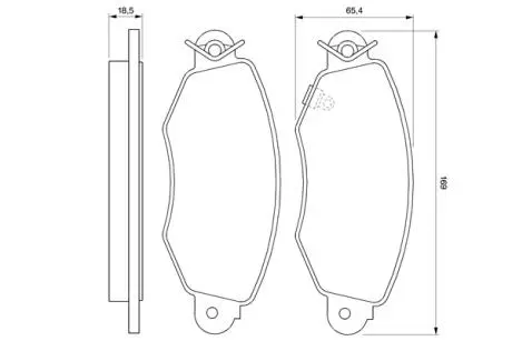 0986424691 Гальмівні колодки, дискове гальмо (набір) BOSCH підбір по vin на Brocar