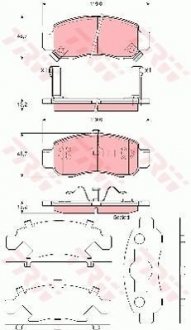 GDB3376 Тормозные колодки, дисковый тормоз (набор) TRW подбор по vin на Brocar