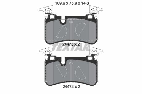 2447301 Тормозные колодки, дисковый тормоз (набор) TEXTAR підбір по vin на Brocar