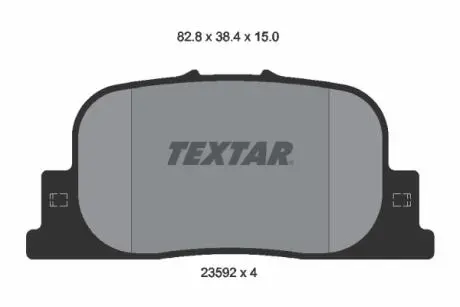 2359201 Тормозные колодки, дисковый тормоз (набор) TEXTAR подбор по vin на Brocar